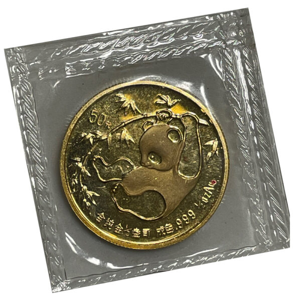 Moneda 15.55 g de oro Panda Chino 1985
