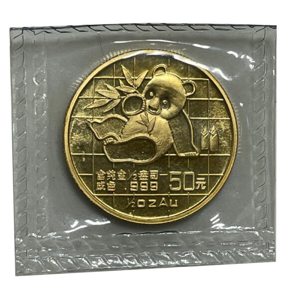 Moneda 15.55 g de oro Panda Chino 1989