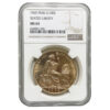 Moneda de Oro 100 Soles República del Peru AÑO 1965 CERTIFICADO NGC M64