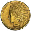 Moneda de Oro Aguila 10 Dolares Estados Unidos Cabeza de Indio Año 1909