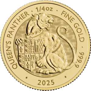 Moneda 1/4 Onza Oro 7.77 gramos 100 Libras Gran bretaña 2025 Series Queen’s Beasts QUEENS PANTHER INGLATERRA