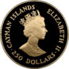 Moneda Oro 250 Dolares 1988 ISLAS CAYMAN VISITA ALEXANDRA NGC 1988