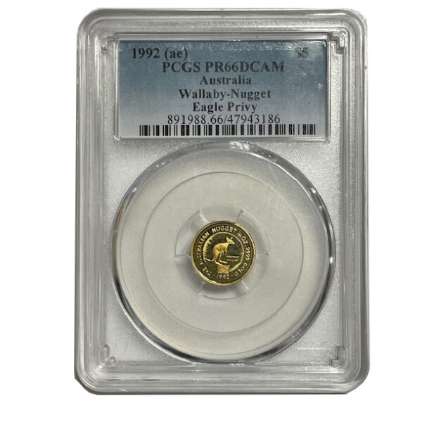 Moneda de oro 1/20 Onza Canguro /5 Dolares. / NUGGET / PCGS
