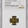 Colección completa de 13 monedas de oro 40,77 gr 10 pesos 2000 Rep. Dominicana 9999 con CERTIFICADO NGC "Iglesias Coloniales" - Imagen 12