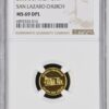 Colección completa de 13 monedas de oro 40,77 gr 10 pesos 2000 Rep. Dominicana 9999 con CERTIFICADO NGC "Iglesias Coloniales" - Imagen 2