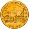 Moneda de oro 140 Aniversario del primer ferrocarril español Rep. Cuba 1oz 0,999 100 pesos 1989 Certificado NGC