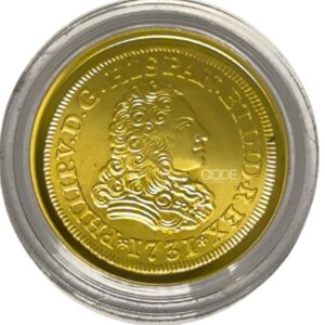 Moneda de oro 6.75gr 999 España 2017 100 euros Homenaje al doblón de 2 escudos de Felipe V
