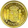 Moneda de oro 1.68gr 999 España 2000 5000 pesetas V Centenario del nacimiento de Carlos V