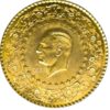Moneda de oro 17.54gr 917 22Kilates Turquía 1962 250 kuruş Ziynet Kemal Ataturk