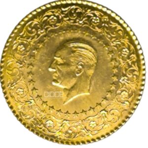 Moneda de oro 17.54gr 917 22Kilates Turquía 1962 250 kuruş Ziynet Kemal Ataturk