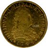 Moneda de oro Felipe V México 26,78gr 0,900 8 escudos 1744