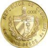 Moneda de oro Bolivar y Marti Rep. Cuba 1oz 0,900 200 pesos 1993 Certificado NGC