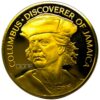 Moneda de oro Cristobal Colon descubre Jamaica 100 dolares 7.83gr 0,900 1975