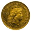 Moneda de oro Rep. Argentina 8,06gr 0,900 5 pesos 1885 Certificado NGC