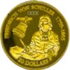 Friedrich Von Schiller Islas Cook 1.24gr 999 20 dolares 1996