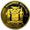 Moneda de oro Cristóbal Colón descubre Jamaica 100 dólares 7.83gr 0,900 1975 - Imagen 2