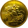 Moneda de oro Soberano Reina Victoria 39,95gr 0,917 5 libras 1887