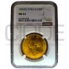 Moneda de oro Diez Cóndores Rep. Chile 20,34gr 0,900 100 pesos pesos 1952 Certificado NGC