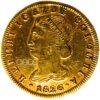 Moneda de oro 8 Escudos 1825 Republica de Colombia 27gr Popayan Catalogacion de archivo N5