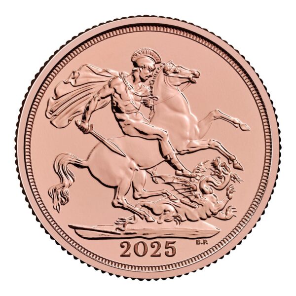 Moneda de 7.98 g Oro Soberano Rey Charles III Año 2025