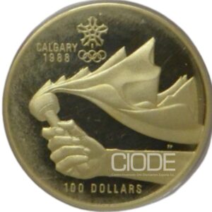CAN 13G 1987 OLY 100USD