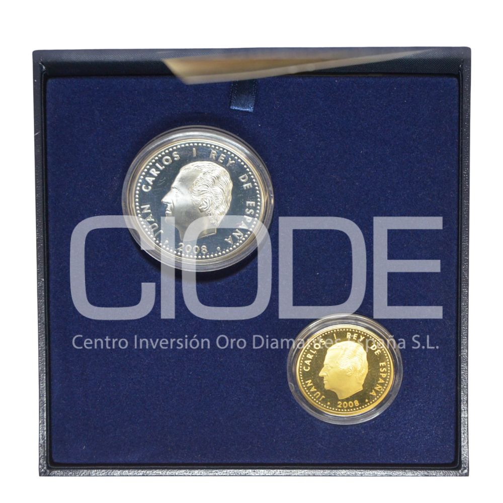 Serie de monedas de oro y plata de 13,5 gr y 27 gr 2008 España LEI 999 FNMT "Campeones de Europa 2008" - Imagen 5