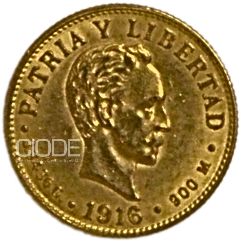 Moneda oro 3,34 gr 2 Pesos VARIOS AÑOS Cuba LEI 900 "Homenaje a José Marti" - Imagen 3