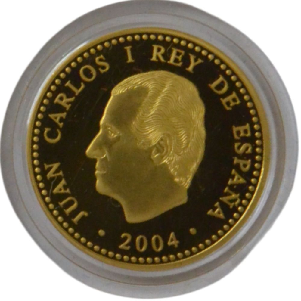 Moneda de oro 6,75gr 100 euros LEI 999 España 2004 "Copa Mundial de la FIFA Alemania 2006" - Imagen 4