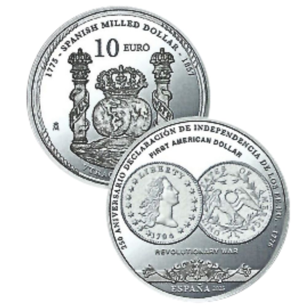 Colección de monedas de oro y plata de 10, 50 y 200 Euros 2026 España LEI 999 y 925. 250º Aniversario. España y la independencia de los EEUU - Imagen 13