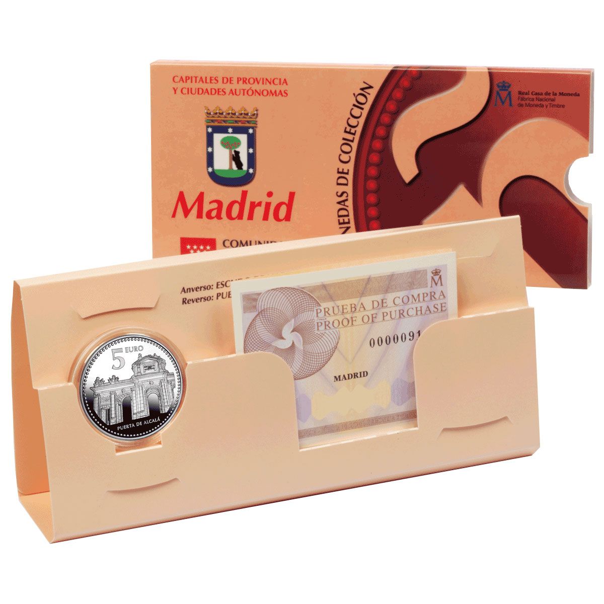 Moneda Plata 13.5 gramos Capitales Españolas MADRID