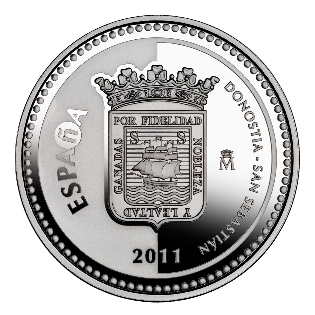 Moneda Plata 13.5 gramos Capitales Españolas DONOSTIA - SAN SEBASTIAN