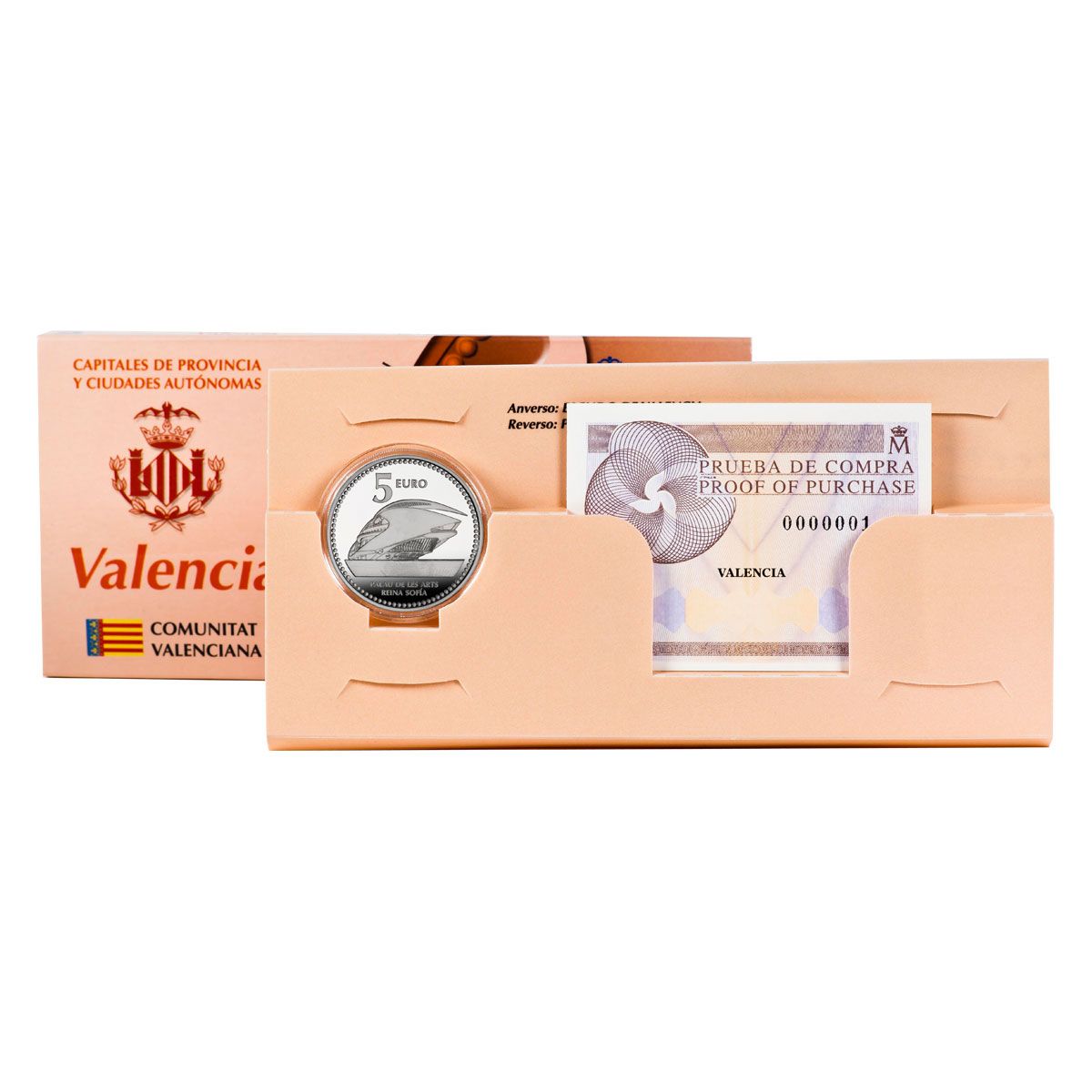 Moneda Plata 13.5 gramos Capitales Españolas VALENCIA