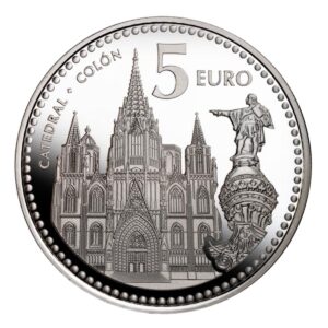 Moneda Plata 13.5 gramos Capitales Españolas BARCELONA