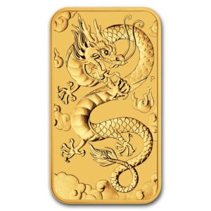 Moneda alingotada 1 Onza Oro DRAGON . 31.10 gramos 2019