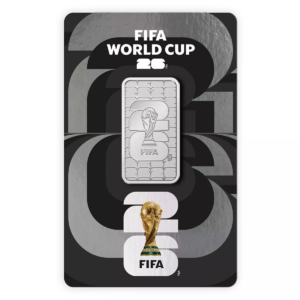 Lingote de Plata 50 gramos 9999 BLISTER Marca SEMPSA FIFA COPA DEL MUNDO 2026