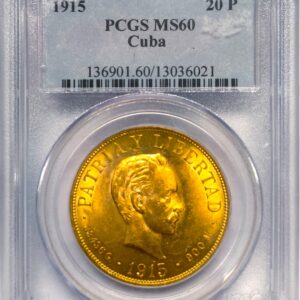 CUBA 1915 33GR 900 PCGS 60