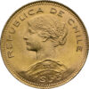 Moneda de oro 20,34gr 10 Cóndores 100 pesos 1953 Rep. Chile 0,900 NGC MS65