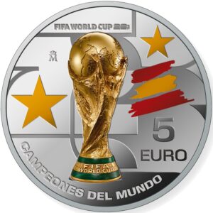 Moneda de plata 13,50 gr 5 euros 2026 España FNMT "CAMPEONES DEL MUNDO: FIFA WORLD CUP 2026"