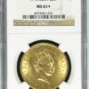 Moneda de oro 33,436 gr 20 Pesos 1915 José Martí Cuba LEI 900 NGC M61+
