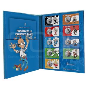 Colección de monedas 1,5 Euros 2026 España LEI 925 FNMT "Francisco Ibáñez: Mortadelo, Filemón y personajes"