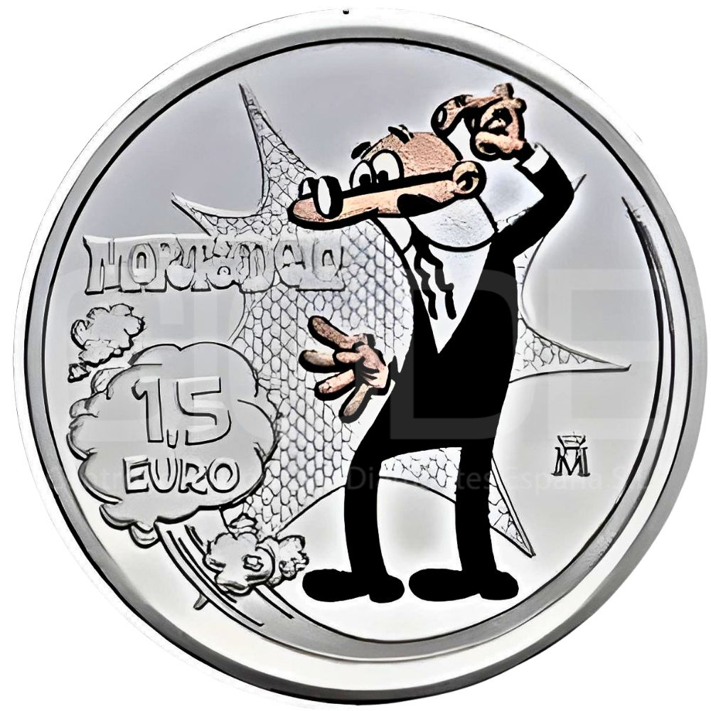 Colección de monedas 1,5 Euros 2026 España LEI 925 FNMT "Francisco Ibáñez: Mortadelo, Filemón y personajes" - Imagen 2