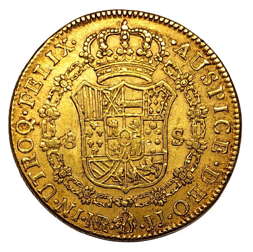 Moneda de oro 27gr 8 Escudos 1791 Carlos IV