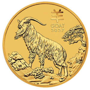 Moneda de oro 62,2gr 200 Dólares 2027 Australia LEI 999 "Año de la CABRA"